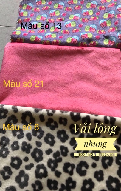 Vải lông nhung và bông gòn làm thú bông handmade