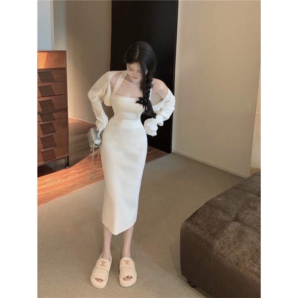 SET ĐẦM BODY LEN KÈM ÁO KHOÁC NGOÀI