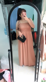 Đầm maxi voan