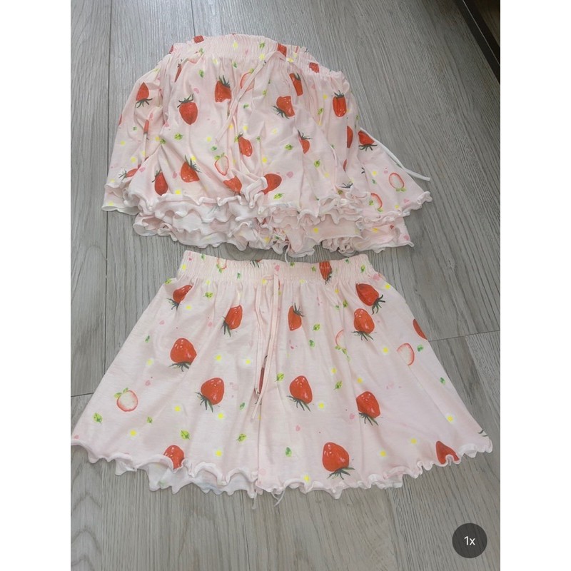 Quần short thun xòe nhiều hìn cạp chun, Quần ngủ vải cotton mịn mát co giãn ( giao ngẫu nhiên )