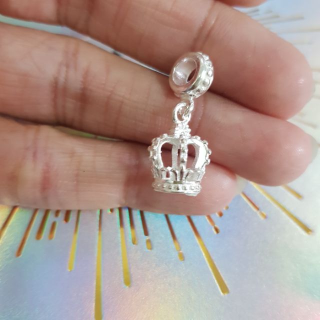 Charm bạc 925 hình vương miện 10mm