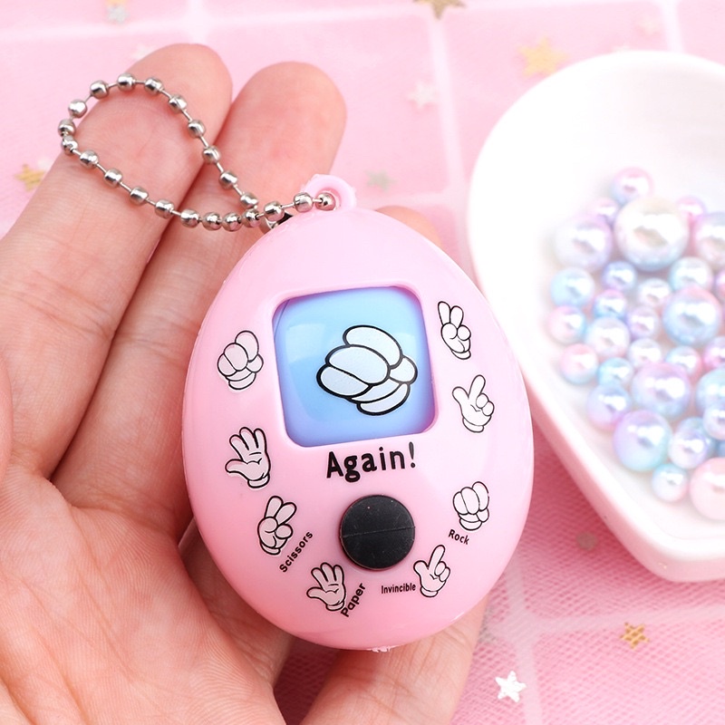 [ Rẻ Vô Địch ] Đồ Chơi Móc Khóa Trứng Oẳn Tù Tì Kéo Búa Bao Nút Xoay Ngẫu Nhiên Màu Sắc Dễ Thương.