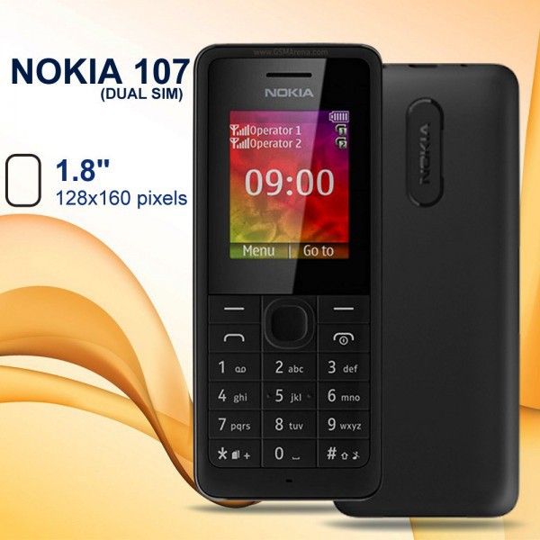 Điện Thoại Nokia 107 - 2 Sim Zin Kèm Pin Sạc