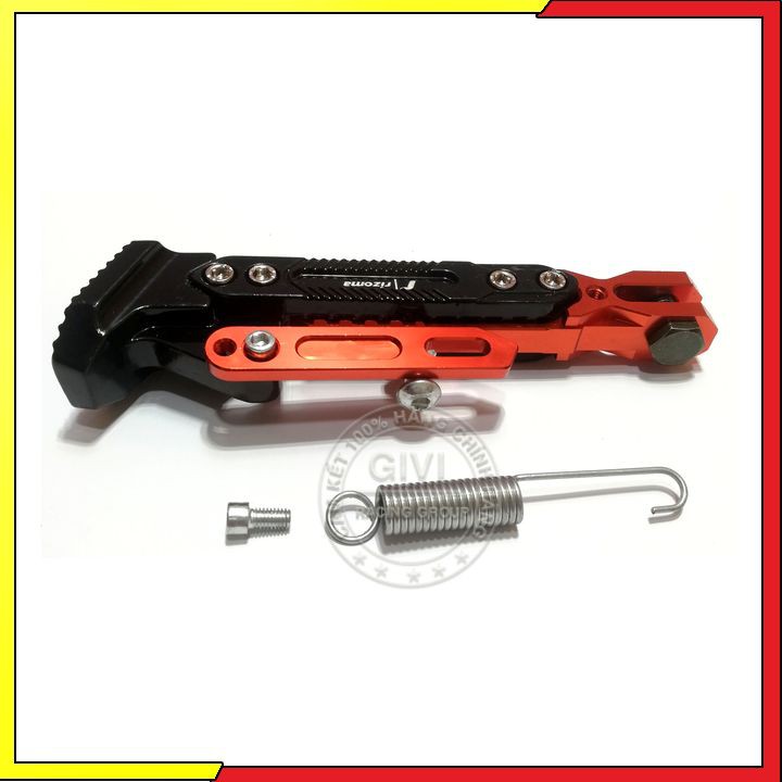 Chân Chống Xe Máy Mẫu Vuông Nhôm CNC CC02 Có Nút Tăng Chỉnh