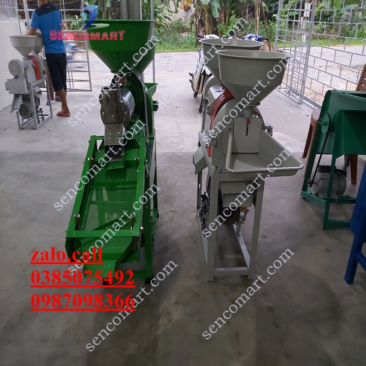 Máy Xay Xát Lúa Thành Gạo Trắng - Nghiền Ngô,Đầu Cá Thành bột