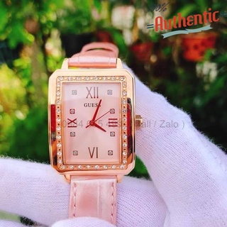 Đồng Hô Nữ Guess Chipu Dây Da Hồng U0841L7