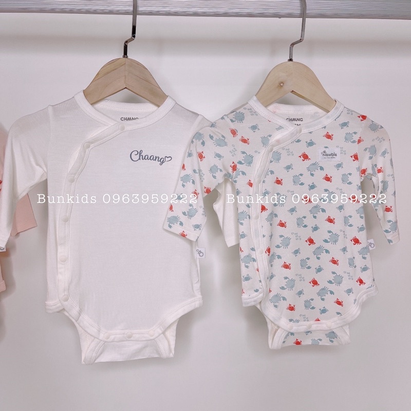 Set 2 Body chip Chaang sơ sinh vải cotton mỏng mặc quanh năm