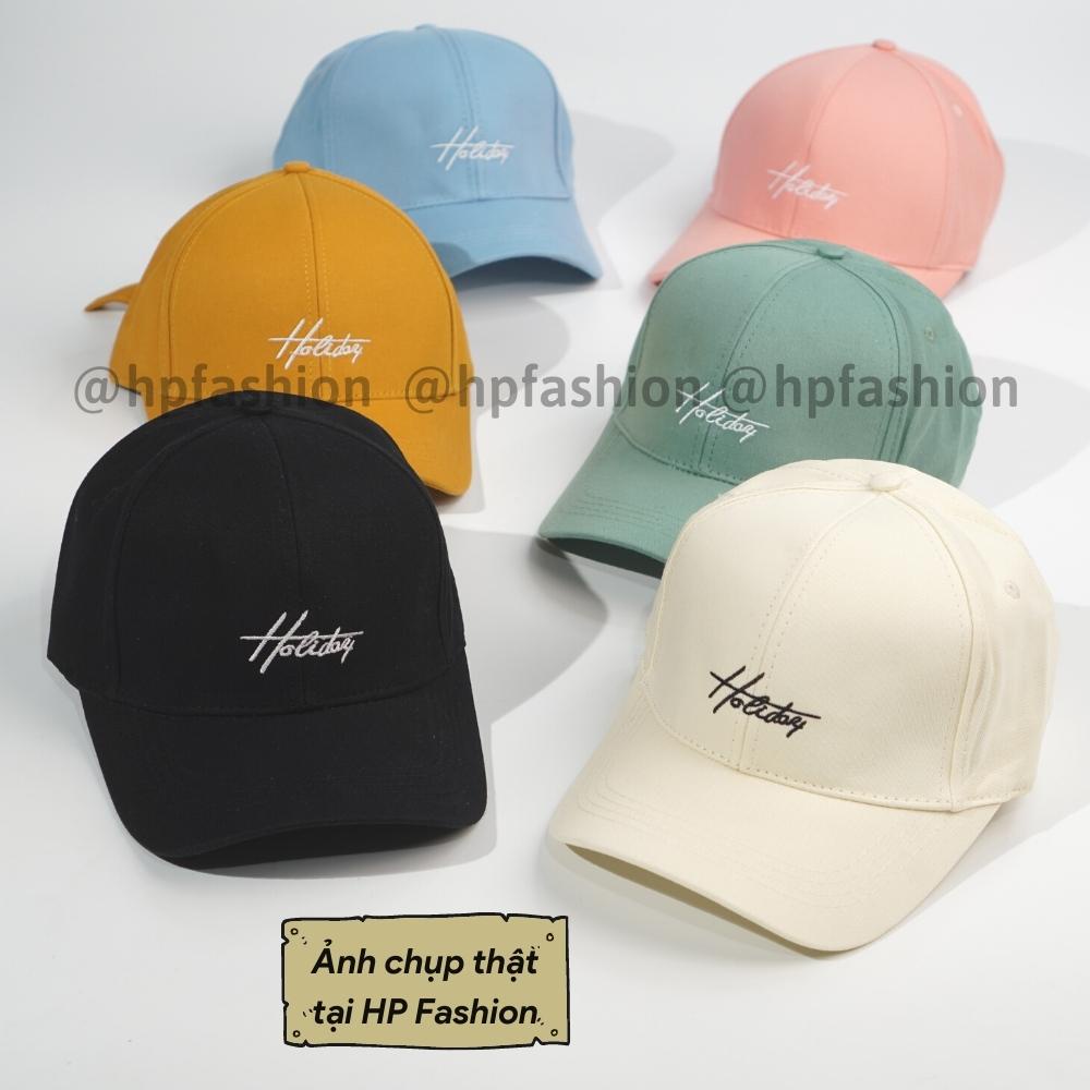 Mũ lưỡi trai ❤️ Nón kết thêu hình chữ Holiday chất kaki cao cấp form unisex nam nữ N25
