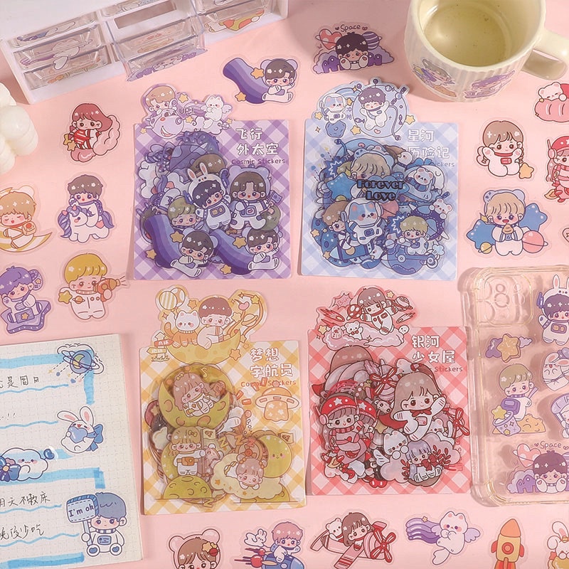 Set 40 sticker trang trí dễ thương