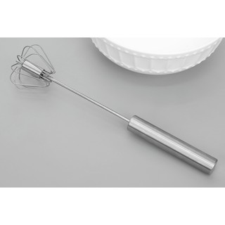 Cây đánh trứng ❤️FREESHIP❤️ inox 430 cao cấp có trục lò xo trợ lực tự xoay thông minh 30 x 7 cm