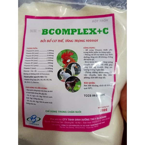 thuốc bổ tổng hợp B complex thú y 200g