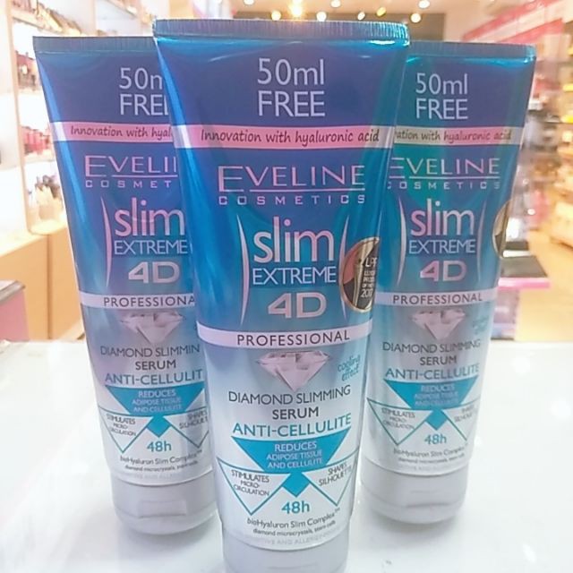 [Mã FMCGM100 - 10% đơn 500K] Kem giảm béo EVELINE chống tích tụ mỡ vi tinh thể Kim cương Slim Extreme 4D 250ml | BigBuy360 - bigbuy360.vn