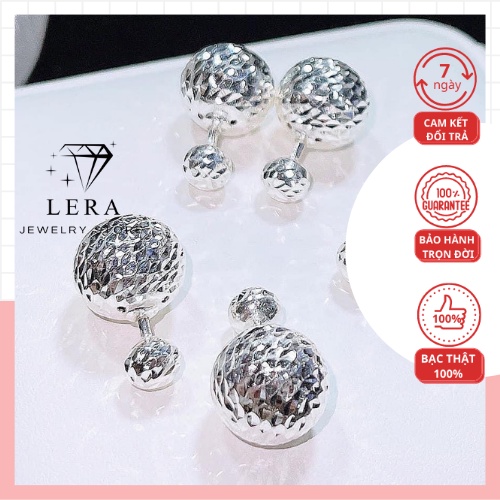 Bông tai dior bạc nữ sang trọng, hoa tai nữ bạc ta sáng lấp lánh thiết kế thời trang Lera trẻ trung