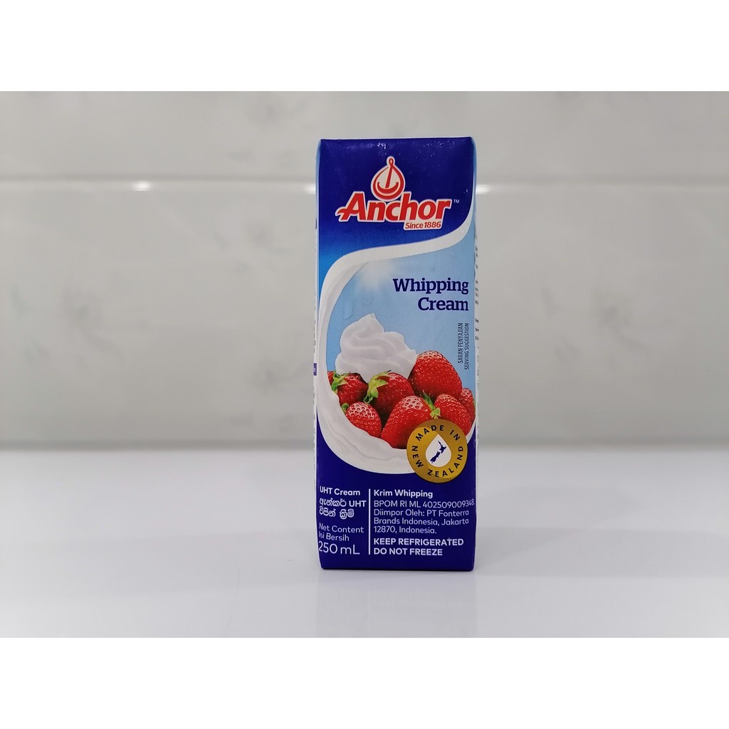 Kem sữa béo Anchor 250ml - WHIPPING CREAM ANCHOR 250ML. Date 1/2024