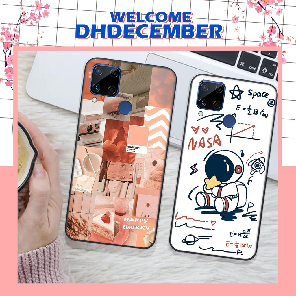 Ốp lưng Realme C15 in hình nice ,good luck happy ốp xinh viền dẻo đẹp chất