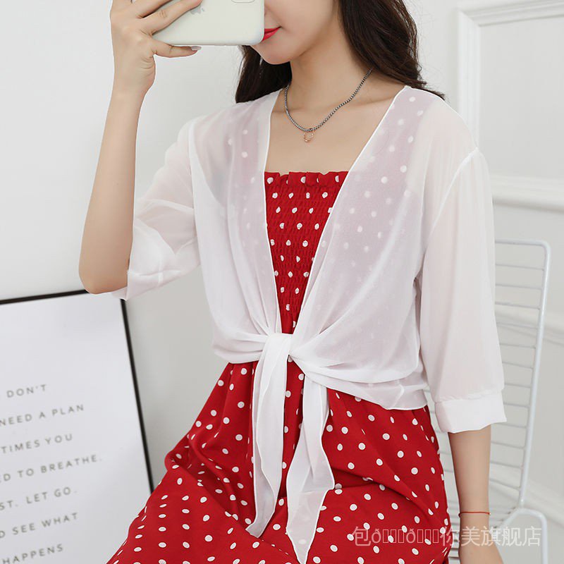 Áo Khoác Cardigan Ngắn Vải Chiffon Cỡ Lớn Chống Nắng Dễ Phối Đồ | BigBuy360 - bigbuy360.vn