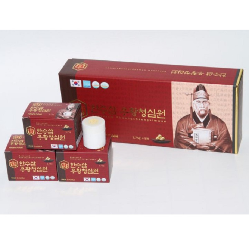An Cung Thanh Tâm Hoàn Hansusam Hàn Quốc, Hộp 5 Viên * 3.75g, Ngừa Tai Biến, Đột Quỵ, Ổn Định Huyết Áp