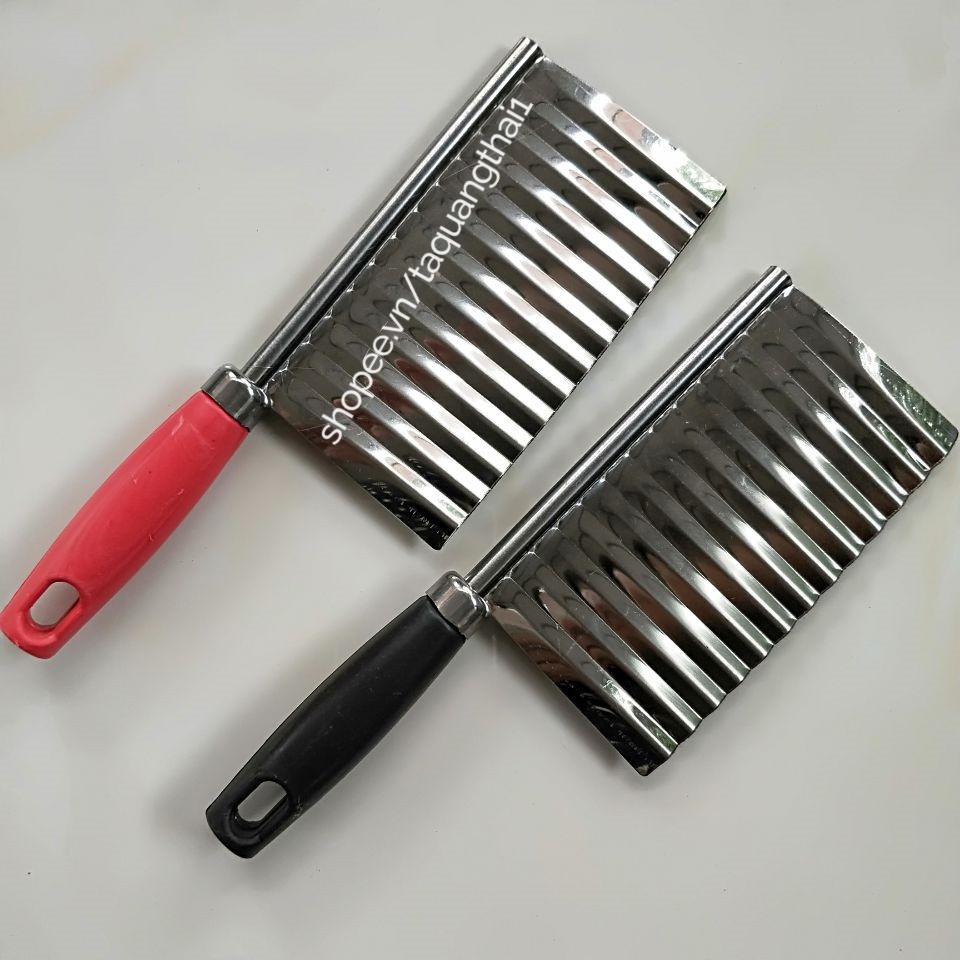 Dao Nhà Bếp Cắt Lát Sóng Tạo Hình Trang Trí Cho Củ Quả Bằng Thép Không Gỉ
