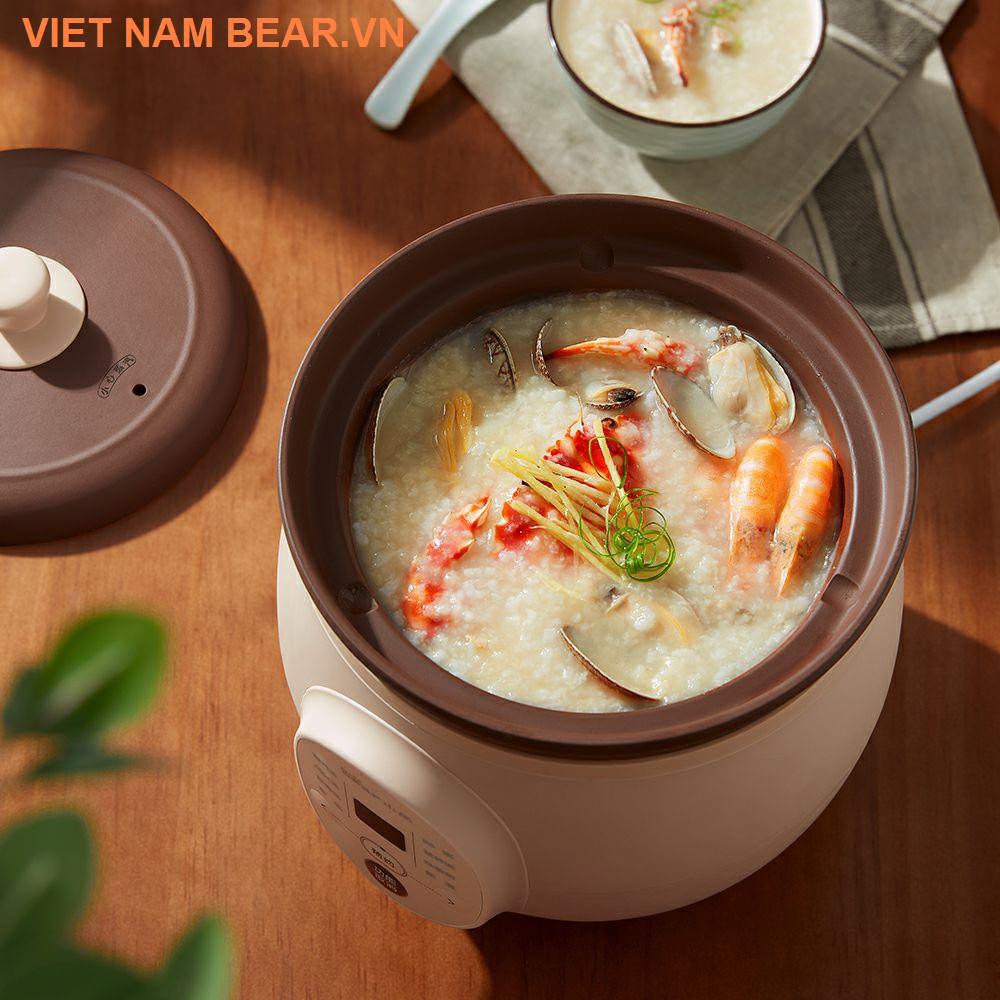 ♣Nồi cơm điện Bear hầm tím tự động canh ăn sáng gia đình đa năng nấu cháo nhỏ hiện đại