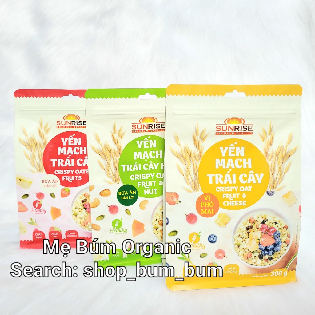 [ HCM Giao Hỏa Tốc] Combo 3 Túi - Yến Mạch Trái Cây SUNRISE 300g