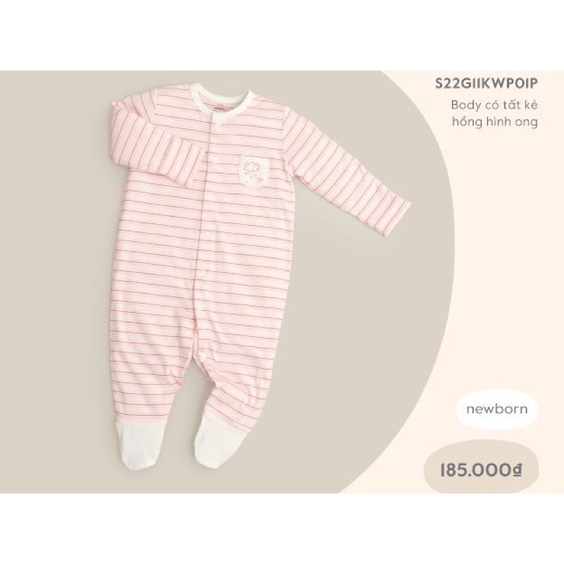 Nuos bodysuit liền tất sơ sinh pettit bé trai/bé gái(sale)