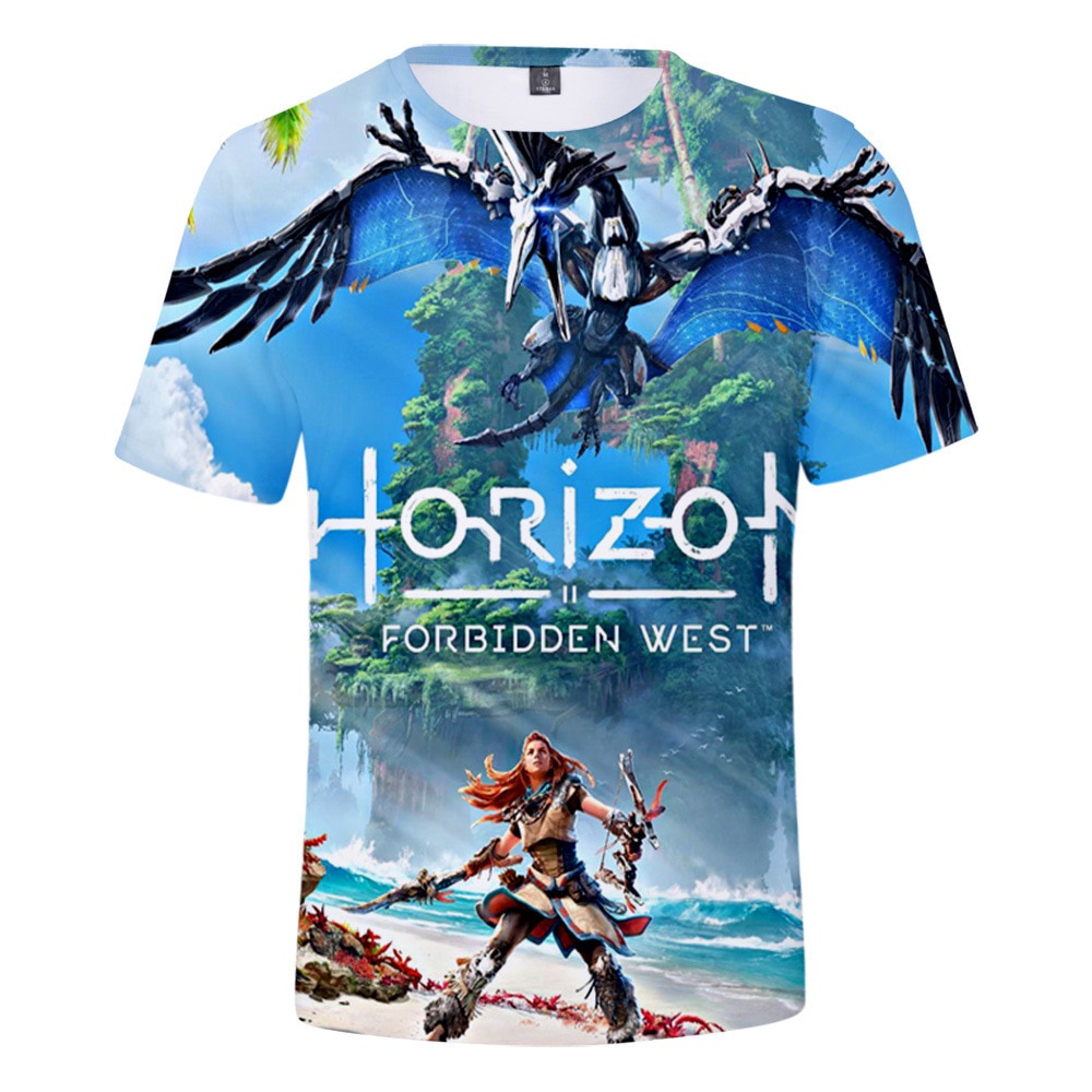 Áo thun tay ngắn in hình Horizon Zero Dawn 3D thời trang mùa hè cho nam và nữ
