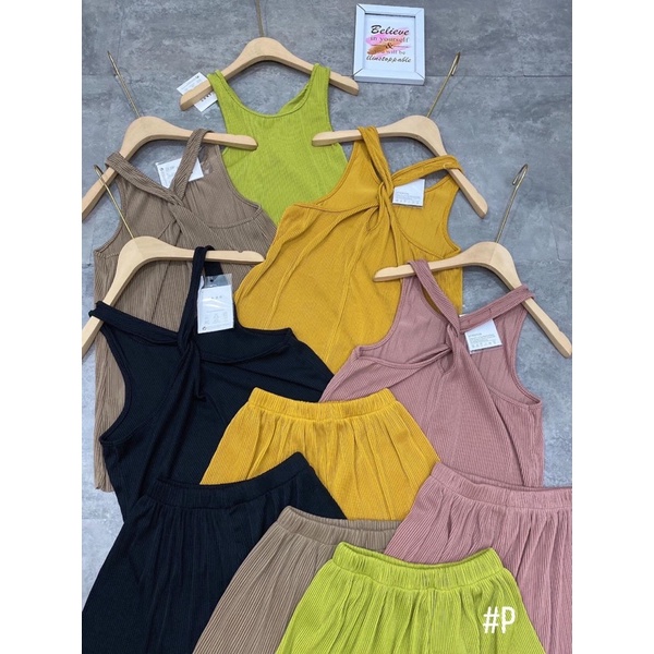 SET Áo dập ly xoắn thời trang kèm Quần short ngắn⚡️5 màu ảnh thật | BigBuy360 - bigbuy360.vn