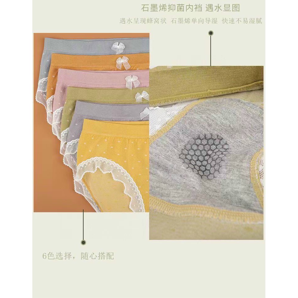 Quần lót nữ cotton viền ren  cực đẹp thoáng mát mềm mịn- QL42