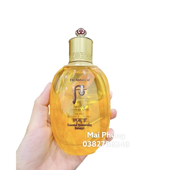 Chai nước hoa hồng cấp ẩm chống lão hoá Whoo Essential Moisturizing Balancer 150ml