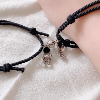 Vòng tay và dây chuyền cặp phi hành gia dễ thương handmade cho cặp đôi