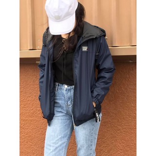 ÁO KHOÁC JACKET logo raw (mà đen size M)