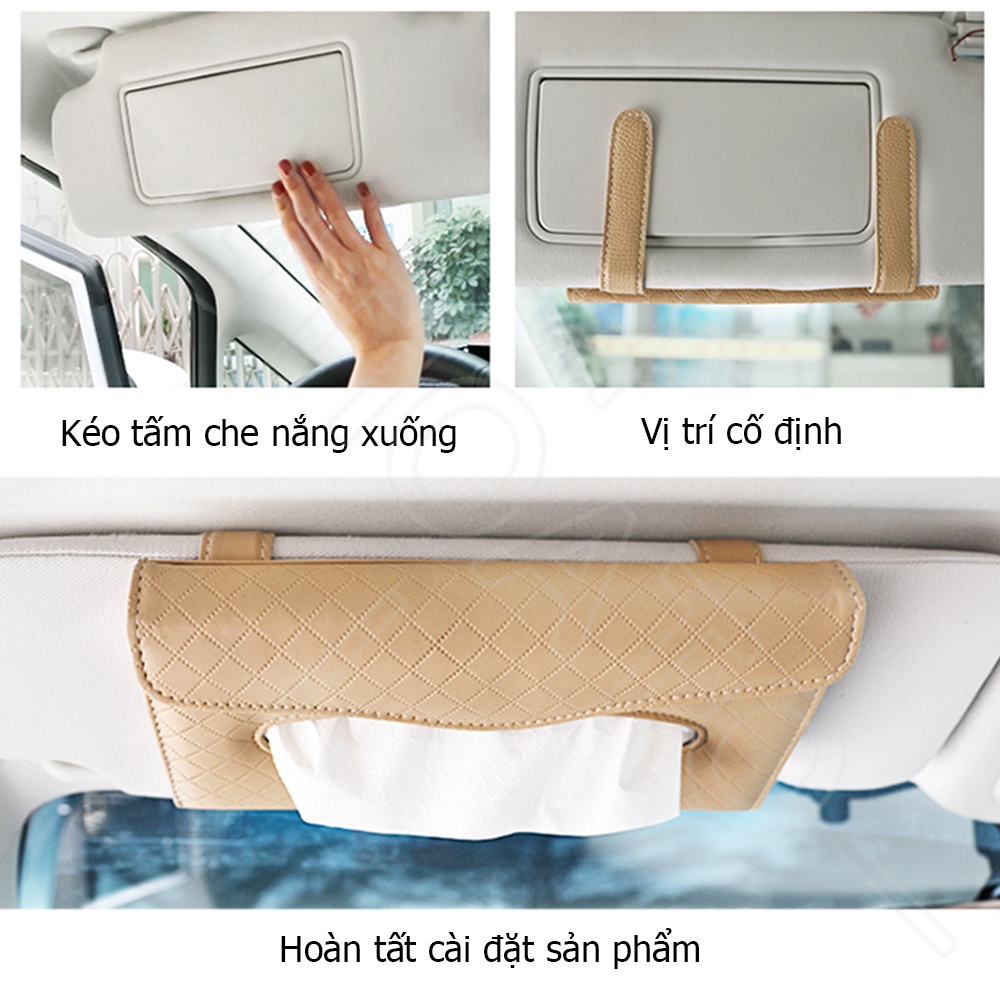 GTIOATO Tấm Che Nắng Ô Tô Hộp Đựng Khăn Giấy Ô Tô Da HộP ĐựNg GiấY ĂN TrêN Ô Tô HộP ĐựNg GiấY TrêN Xe Ô Tô Hộp Khăn Giấy Ô Tô Phụ Kiện Xe Hơi