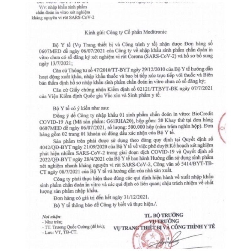 [Nhạy,chính xác] Kit test nhanh Biocredit COVIDD-19 Ag Test Nasal - Nhập Khẩu Hàn Quốc