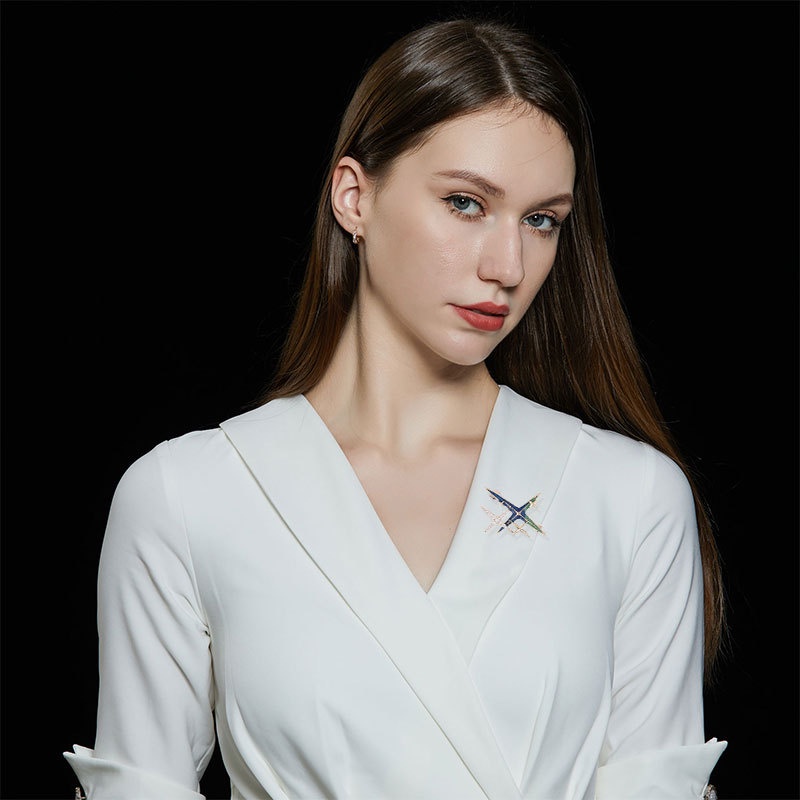 Màu xanh gradient giọt men thủ công hình ngôi sao phụ kiện ghim màu trâm