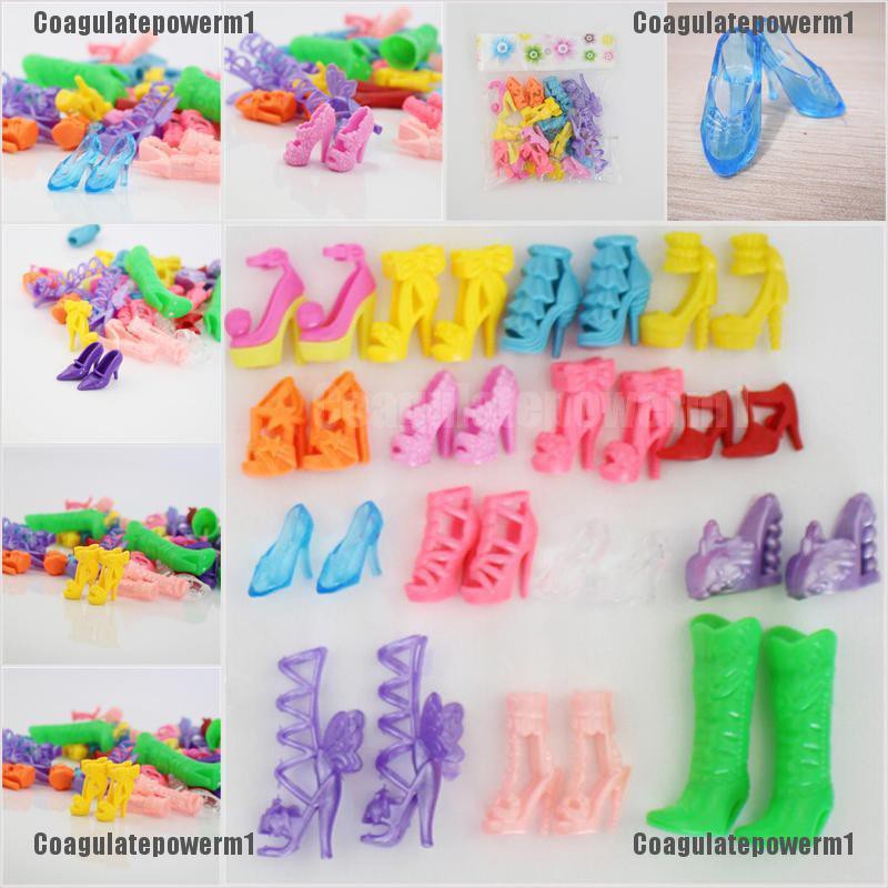 Set 10 Đôi Giày Cao Gót Thời Trang Cho Búp Bê Barbie