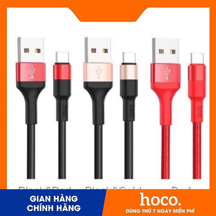 Cáp Sạc Nhanh Android Bọc Dây Dù Siêu Bền Hoco X26, Dây Sạc 1m, Cổng Micro USB