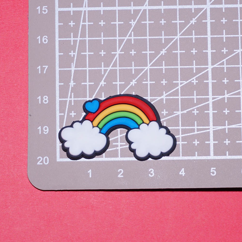 WONDERFUL Cartoon Patch Glues Scrapbook Decoration Silicone Glue Rainbow Patch Colorful Art Craft DIY Accessories Handmade Phone Case Decor PVC Stickers