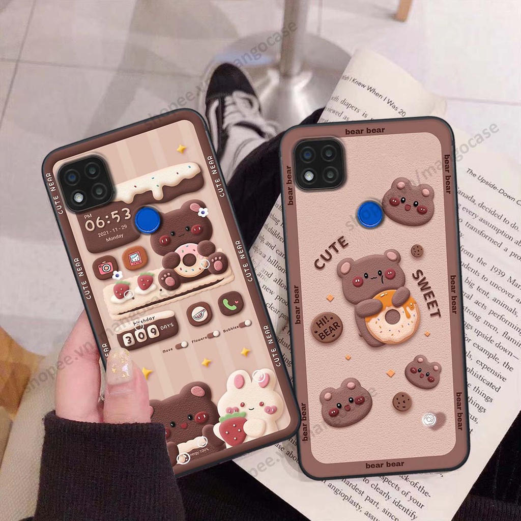 Ốp lưng Xiaomi Redmi 9C hình gấu, thỏ, đồng hồ cute dễ thương