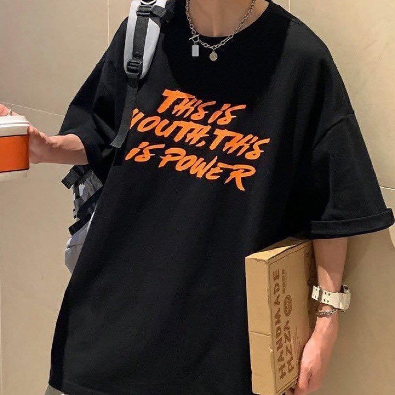 Áo thun unisex tay lỡ THIS IS YOUTH THIS YOU POWER