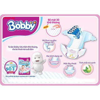 Tã dán Bobby Fresh siêu mỏng M48, 6-10kg, 48 miếng
