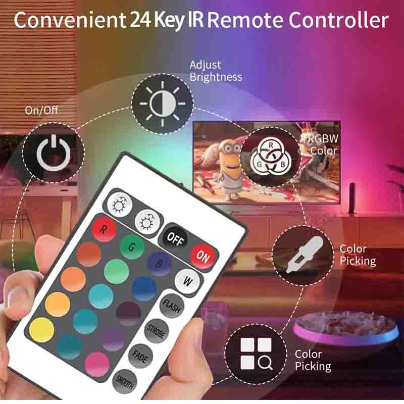 Dây đèn LED RGB 2835 5V dùng cho trang trí giáng sinh Halloween phòng ngủ máy tính TV