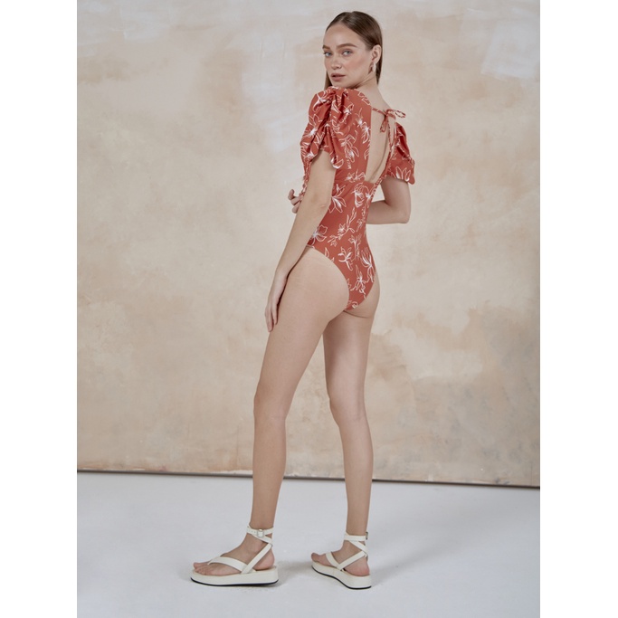 COCO SIN - Swimsuit Hoa Cam Tay Phồng