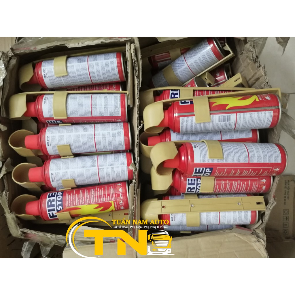 BÌNH CỨU HỎA CHỮA CHÁY MINI CHO Ô TÔ, XE HƠI, XE MÁY FIRE STOP 500ML