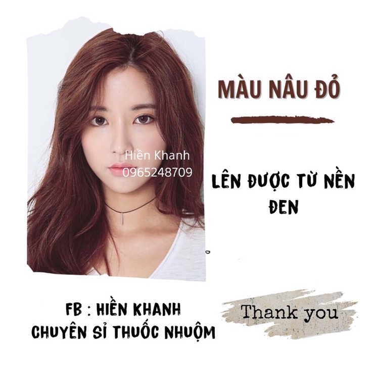 (Không tẩy) Combo Màu Nhuộm Nâu Đỏ