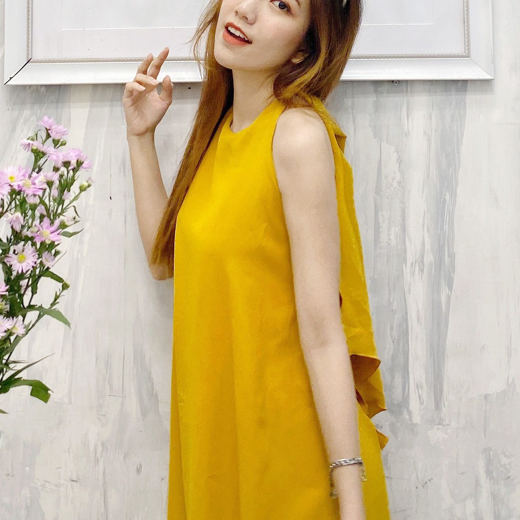 Đầm maxi hở lưng M03⚡FreeShip⚡ phù hợp dạo phố đi chơi