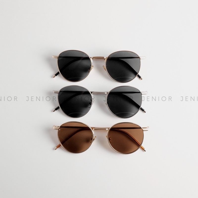 | JENIOR | Kính Mát Round Retro - Kính Mát Gọng Kim Loại, Form Tròn, Unisex