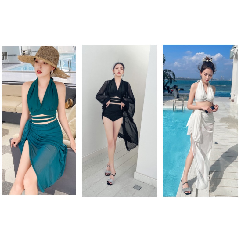 Bộ Bikini Ba Mảnh Thời Trang Hàn Quốc Gợi Cảm Dành Cho Nữ 2022