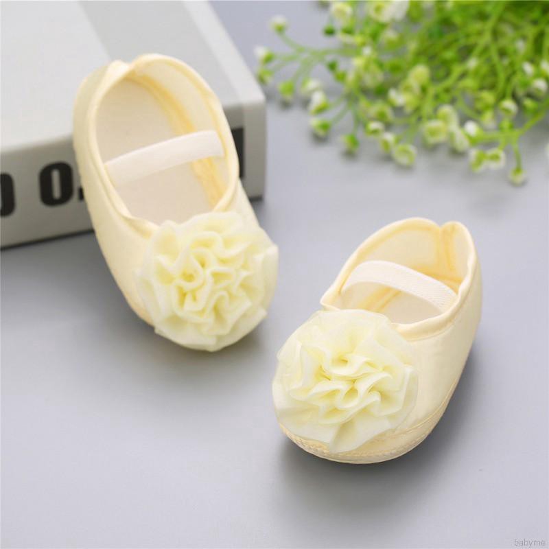 Set giày em bé kiểu dáng công chúa + băng đô đính hoa dễ thương