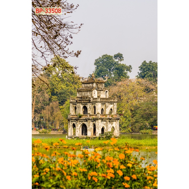 Tranh dán tường tổng hợp địa danh Việt Nam 3D in theo kích thước yêu cầu – Không giới hạn kích thước.