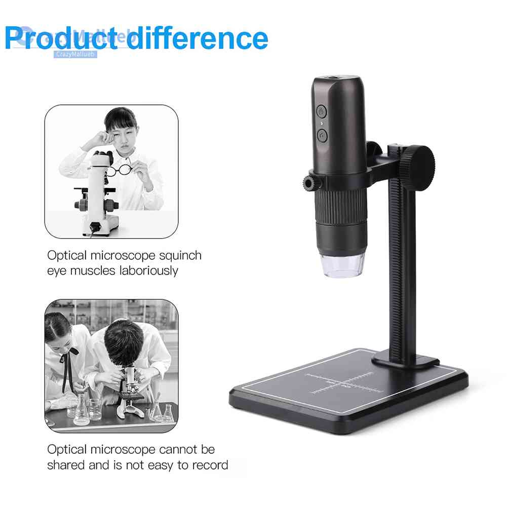 Kính Hiển Vi Kỹ Thuật Số 1000X WIFI Điện Tử Cho PC Điện Thoại Di Động